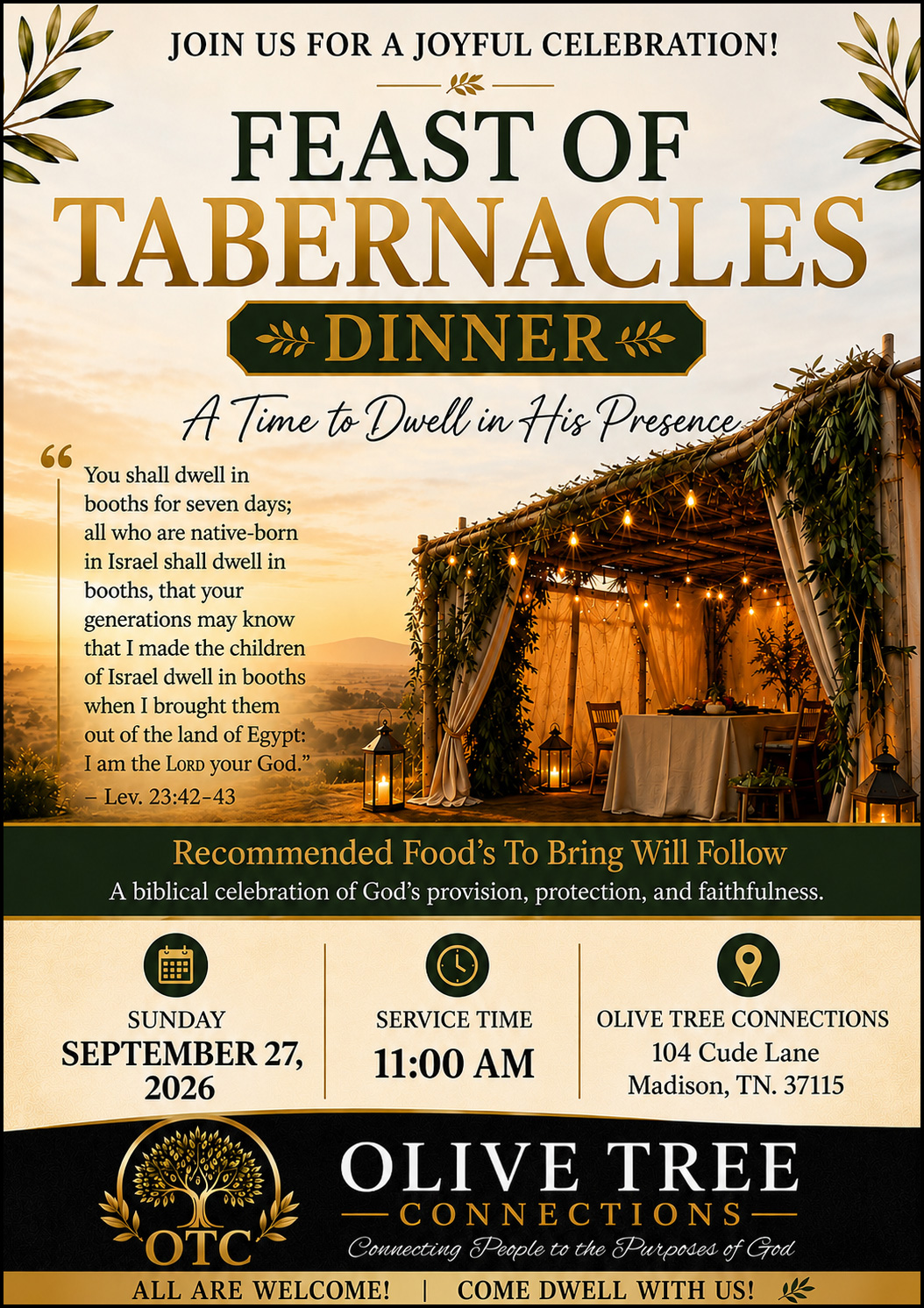 Feast of Tabernacles Dinner